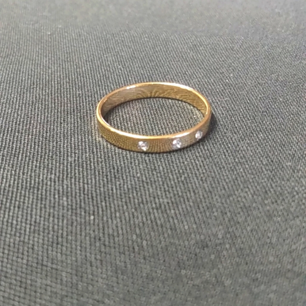 Women's gold stainless steel ring